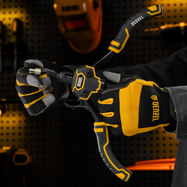 Заклепочник для резьбовых заклепок DENZEL двуручный, заклепки М3, М4, М5, М6, М8, М10, M12