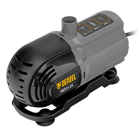Насос фонтанный DENZEL FNP31-24, 31 Вт, подъем 2,4 м, 1500 л/ч, колокольчик/2 каскада/гейзер