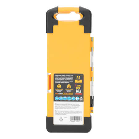 Набор сверл по металлу DENZEL, 2-8мм, Р6М5К8-TiN, Golden Tip, 6 шт