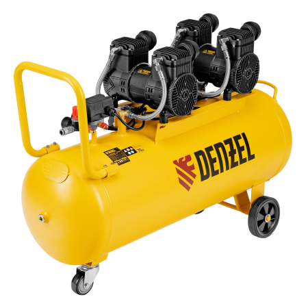 Компрессор безмасл. малошумный DENZEL DLP-3000/100, 3 кВт, 2х1,5 кВт,100 л, 2850 об/мин,500 л/мин Компрессор безмасл. малошумный DENZEL DLP-3000/100, 3 кВт, 2х1,5 кВт,100 л, 2850 об/мин,500 л/мин