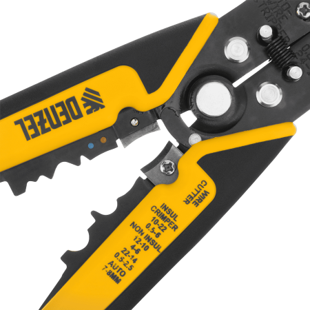 Щипцы для зачистки электропроводов DENZEL 0,2-6 мм2, функция обрезания проводов