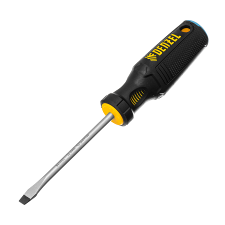 Отвертка DENZEL SL6x100 мм, S2, 3к рукоятка