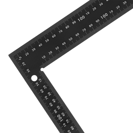 Угольник DENZEL 200 х 300 мм, алюминиевый, лазерная гравировка