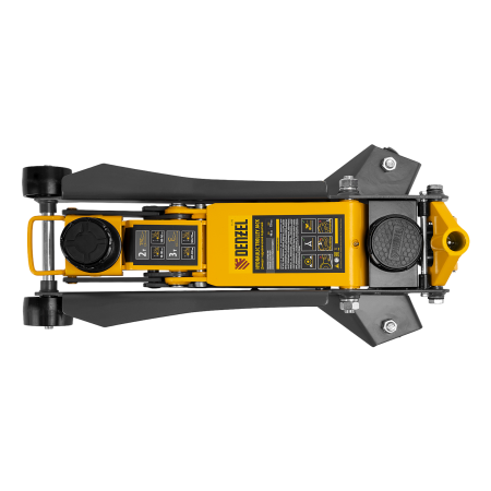 Домкрат гидравлический подкатной DENZEL 2/3 т, 98-770 мм, быстрый подъем, низ. подхват, проф, SUV