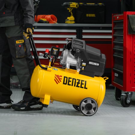 Компрессор воздушный DENZEL X-PRO DKV2200/50, 2.2 кВт, 400 л/мин, 50 л