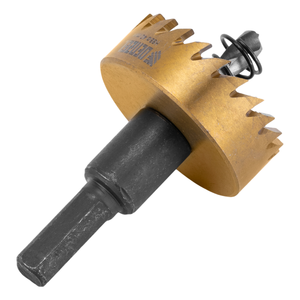 Коронка по металлу DENZEL 724112, 40 мм, HSS, нитридтитановое покрытие