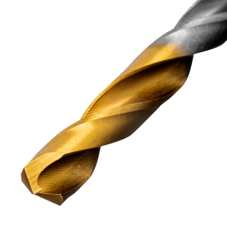 Набор сверл по металлу DENZEL, 1,5-6,5мм, Р6М5-TiN, Golden Tip, 13 шт