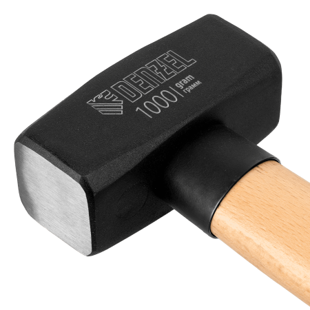 Кувалда DENZEL 1000 г, кованая головка, буковая рукоятка