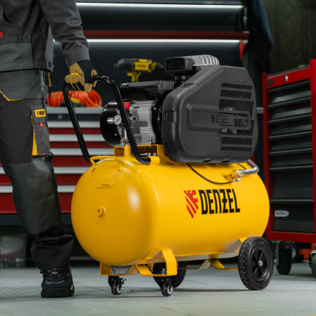 Компрессор воздушный DENZEL рем. привод BCI 2200/100, 2,2 кВт, 100 литров, 420 л/мин