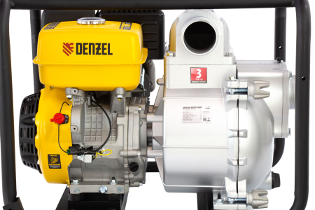 Мотопомпа бензиновая DENZEL PX-80D, 15 л.с, 3, 1500 л/мин, глубина 8 м, напор 30 м