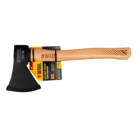 Топор DENZEL 1000 г, кованый, буковое топорище