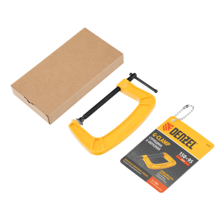 Струбцина DENZEL G-образная, усиленная, 150 мм