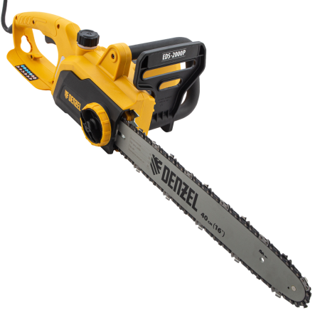 Пила цепная электрическая DENZEL EDS-2000P, 2 кВт, шина 40 см, шаг 3/8, 57 звеньев