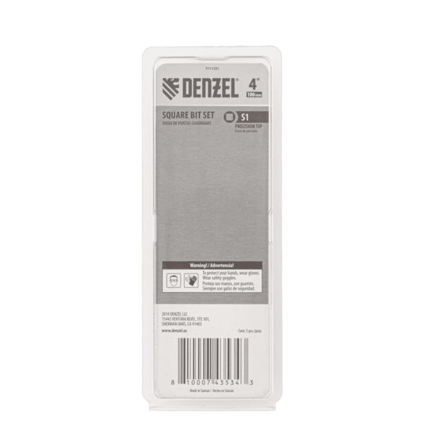 Набор бит DENZEL S1x100 мм, 5 шт.