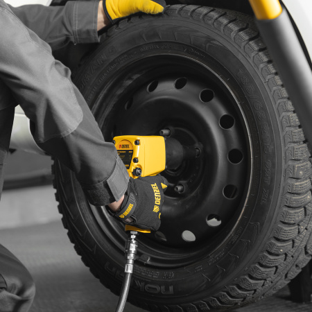 Пневмогайковерт ударный DENZEL IW860+набор головок, 1/2, 7000 об/мин, 868 Нм