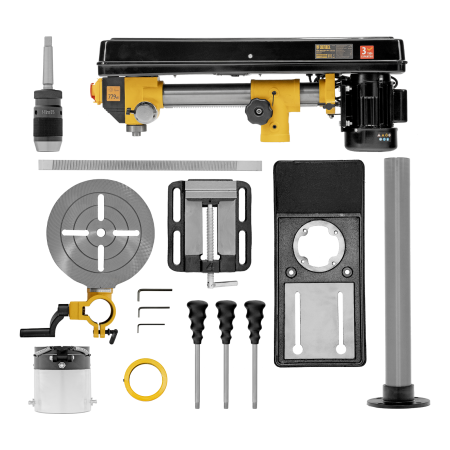 Станок сверлильный радиальный DENZEL DDM-550R, 550 Вт, 16 мм, 12 ск., настольный
