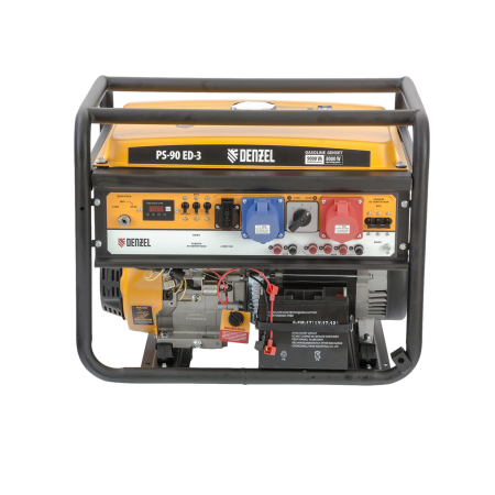 Генератор бензиновый DENZEL PS 90 ED-3, 9.0 кВт, 230 В/400 В, 25 л, электростартер