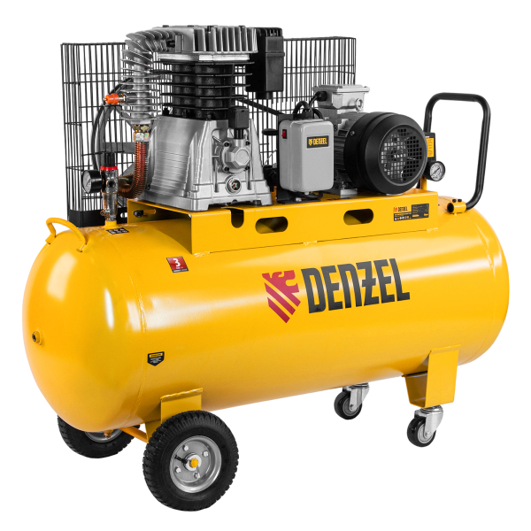 Компрессор воздушный DENZEL BCI4000-T/200, 4.0 кВт, ременный привод, 200 литров, 690 л/мин