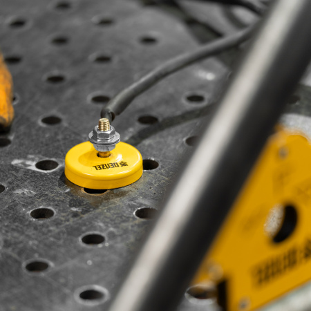 Набор для сварочных работ DENZEL 97557, 2 магнитных фиксатора, магнитная клемма «масса»