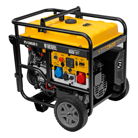 Генератор бензиновый DENZEL PS-120EAD-3, 12 кВт,230/400 В, 40л, разъем ATS,перекл.режима,эл.старт