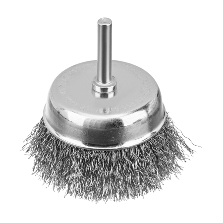 Набор щеток для дрели DENZEL, 2 Плоские 50-75мм, 3 Чашки 25-50-75мм, шпилька,  нерж.вит. проволока