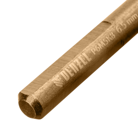 Набор сверл по металлу DENZEL, 1,5-6,5мм, Р6М5К8-TiN, Golden Tip, 13 шт