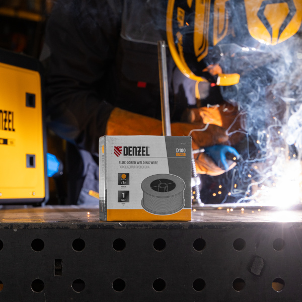 Порошковая проволока Denzel Е71TGS, диам. 1 мм, 1 кг, диам. катушки D100