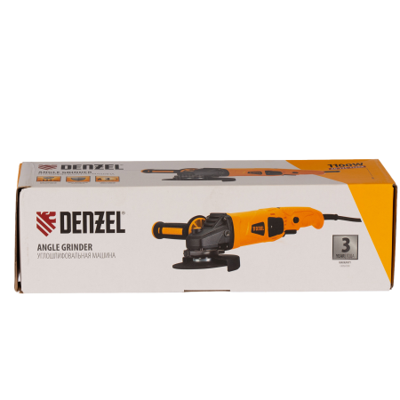 Машина шлифовальная угловая DENZEL AG125-1100A, 1100 Вт, 125 мм, 3000-11000 об/мин