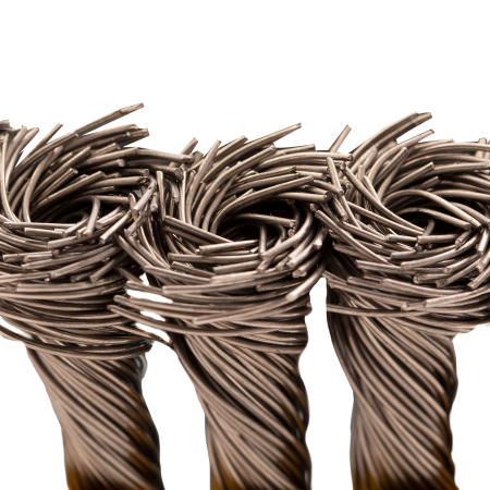 Щетка для УШМ DENZEL 746283, 100 мм, «чашка», крученая нержавеющая проволока 0.5 мм, М14