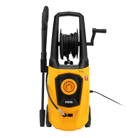 Моечная машина высокого давления DENZEL R-170D, 2000 Вт, 170 бар, 360 л/ч, с барабаном
