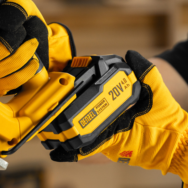 Пила циркулярная аккумуляторная бесщет. DENZEL CCSH-BL-20-185, 185 мм, Li-Ion, 20 В