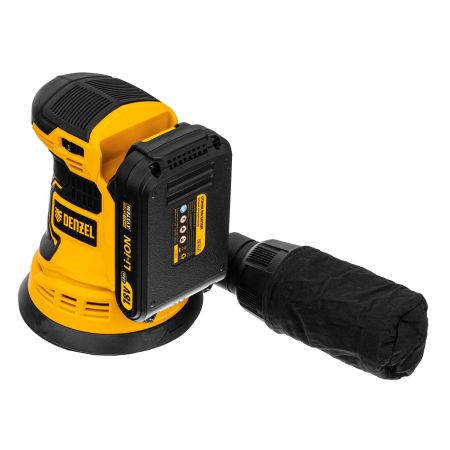 Машина шлифовальная эксцентриковая аккумуляторная DENZEL COS-125, 18В Li-Ion