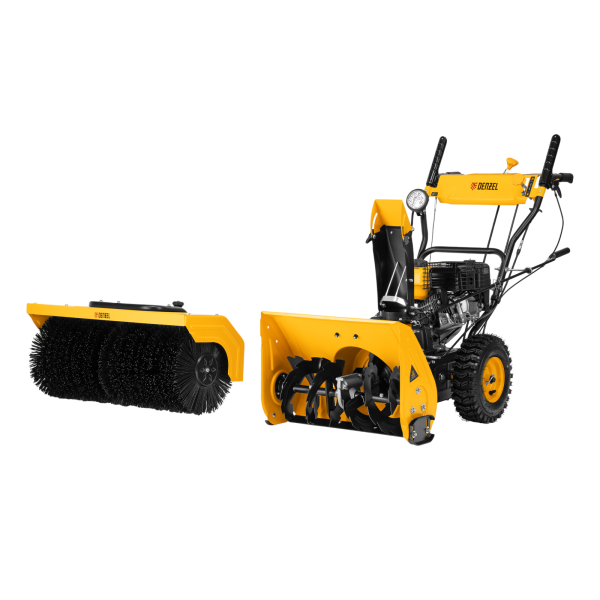 Гибридная снегоуборочная машина DENZEL с функц. подметания SWB-800, 212 сс, руч. старт, 2 насадки Гибридная снегоуборочная машина DENZEL с функц. подметания SWB-800, 212 сс, руч. старт, 2 насадки