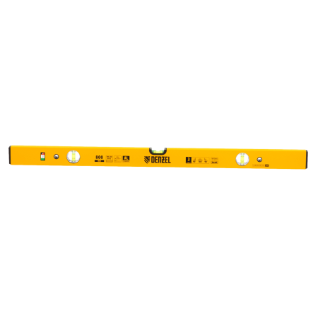 Уровень алюминиевый DENZEL 33682, 800 мм, 3 глазка, фрезерованный