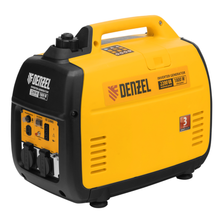 Инверторный генератор DENZEL GT-2200iS, 2.2 кВт, 230 В, бак 4 л, ручной старт
