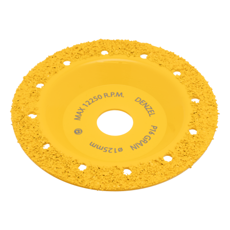 Чашка твердосплавная зачистная DENZEL, 125 мм, Плоская, среднее зерно #16