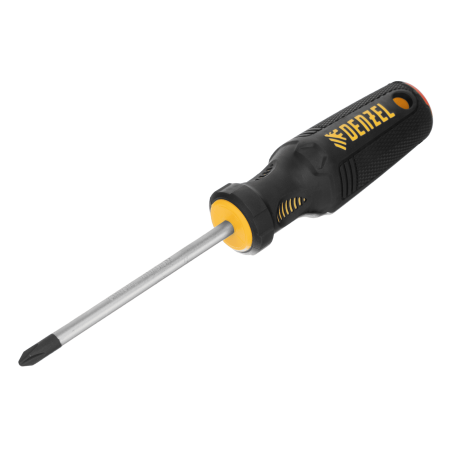 Отвертка DENZEL PH2х100 мм, CrV, трехкомпонентная рукоятка
