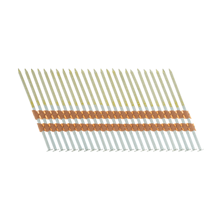 Гвозди DENZEL для пнев. нейлера (оцинк.), длина - 90 мм, диам. - 3,05 мм, 2000 шт.