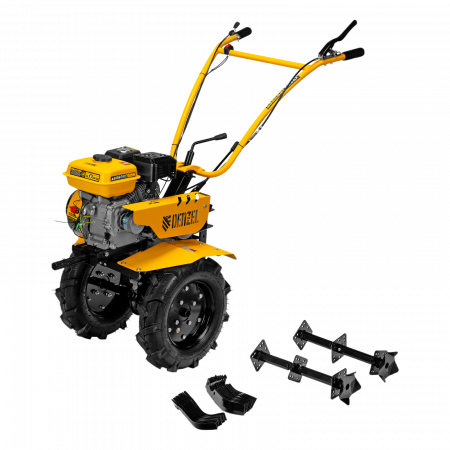 Мотоблок DENZEL DPT-170S, 7 л.с., ремен.сцеп, фрез 3х4, ШОМ, передачи 2В/1Н