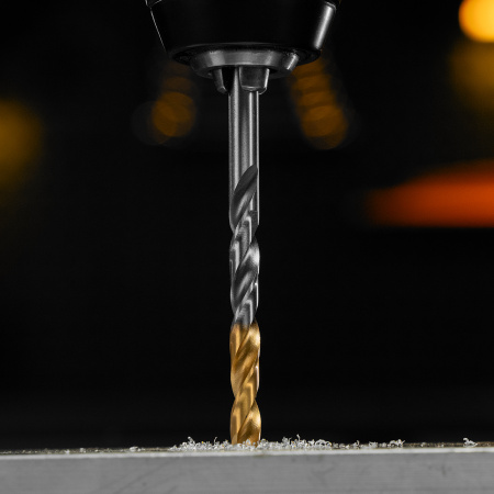 Сверло спиральное по металлу DENZEL 6 x 93 мм, Р6М5, Golden Tip