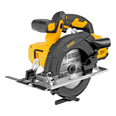 Пила циркулярная аккумуляторная DENZEL CCSH-20-165, 165 мм, Li-Ion, 20 В