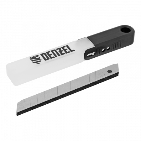 Лезвия DENZEL 9 мм, сталь SK5 - 0,4 мм, 10 штук