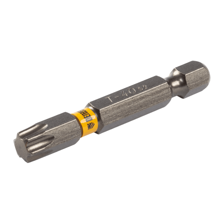 Бита DENZEL TX 40х50, сталь S2, шестигранный профиль, 10 шт. Е 6,3