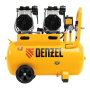 Компрессор безмасляный, малошумный DENZEL DLS 2200/50, 2200 Вт, 2x1100, 50 л, 380 л/мин