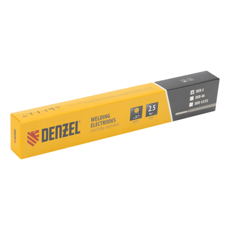 Электроды DENZEL DER-3, диам. 3 мм, 2,5 кг., рутиловое покрытие