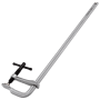 Струбцина DENZEL F-образная, 80x400мм, кованая