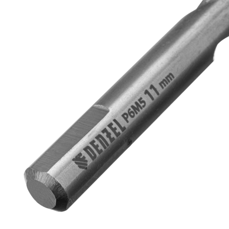 Сверло спиральное по металлу DENZEL 11 x 142 мм, Р6М5, Golden Tip, многогранная заточка