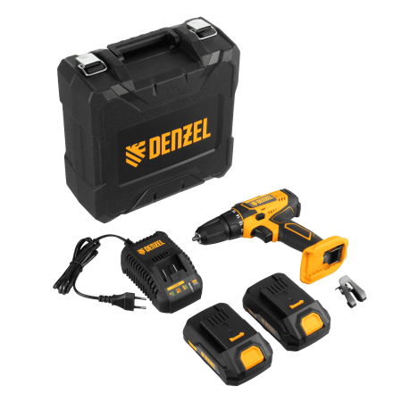 Аккумуляторная дрель-шуруповерт DENZEL CDL-18-02BM, Li-Ion, 18 В, 2 аккумулятор
