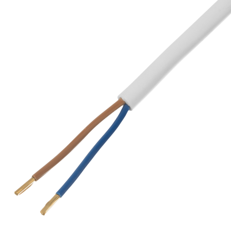 Шнур сетевой Energy Series DENZEL, ПВС, 1,5 м, 2 x 1,5 мм, с неразборной вилкой, белый