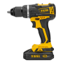 Дрель-шуруповерт аккумуляторная ударная бесщет DENZEL CIDB-IB-18-02, Li-Ion, 18 В, 2 акк.